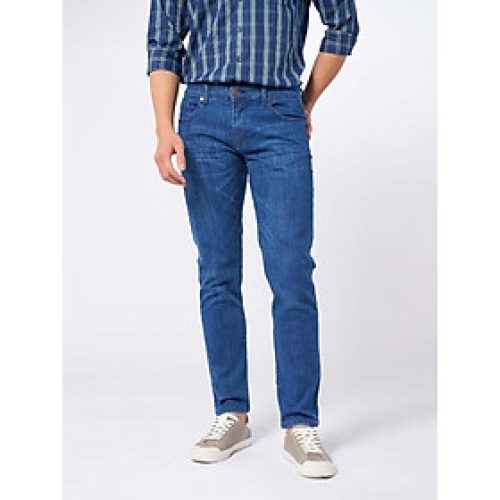 OWEN – Quần jeans Slim Fit QJSL221490 màu Xanh chất liệu Cotton – Spandex